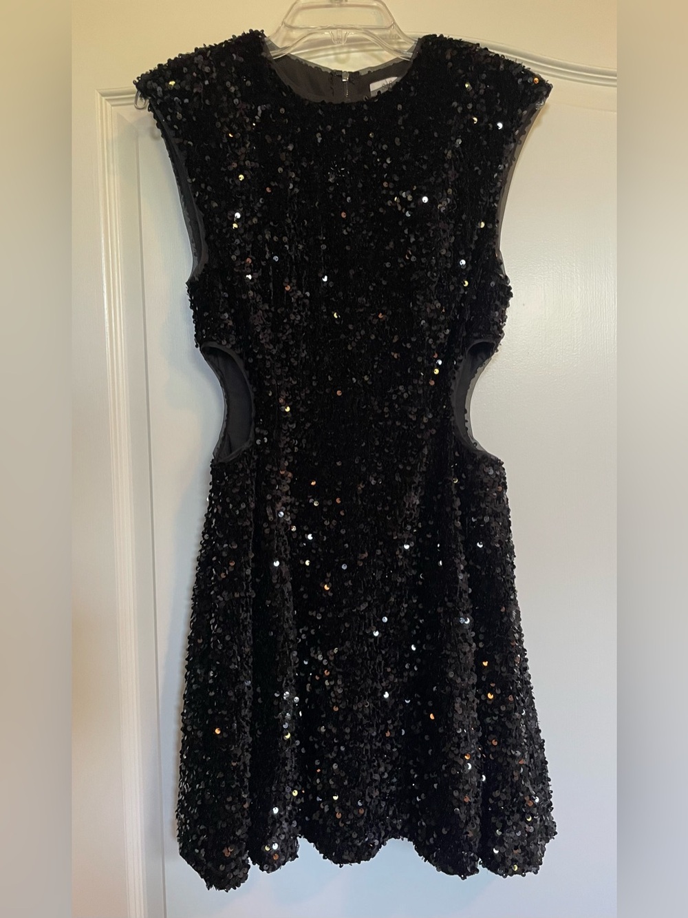 Sofie The Label Black Sequin Cutout Cocktail Dress